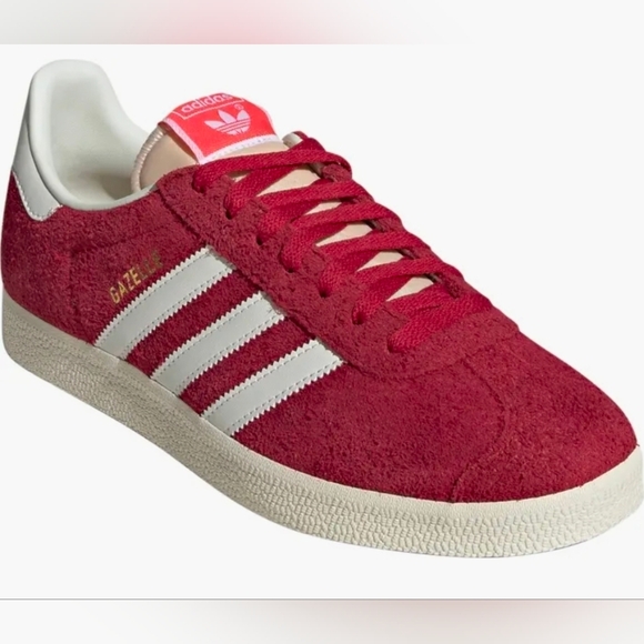 Men Suede Gazelle Victory Red/Off White/Cream White - Picture 1 of 7